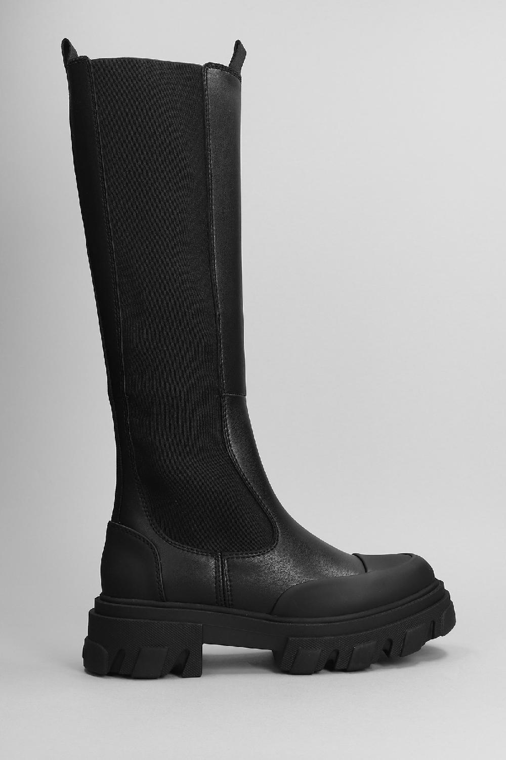 Deliberti Ganni Stivali in pelle nera cod. 402549 - Deliberti The Luxury Shopping