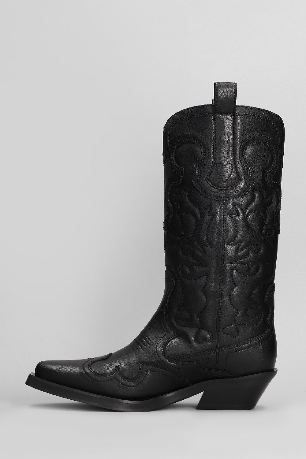 Deliberti Ganni Stivali Texani In Pelle Nera Cod. 409960 - Deliberti The Luxury Shopping