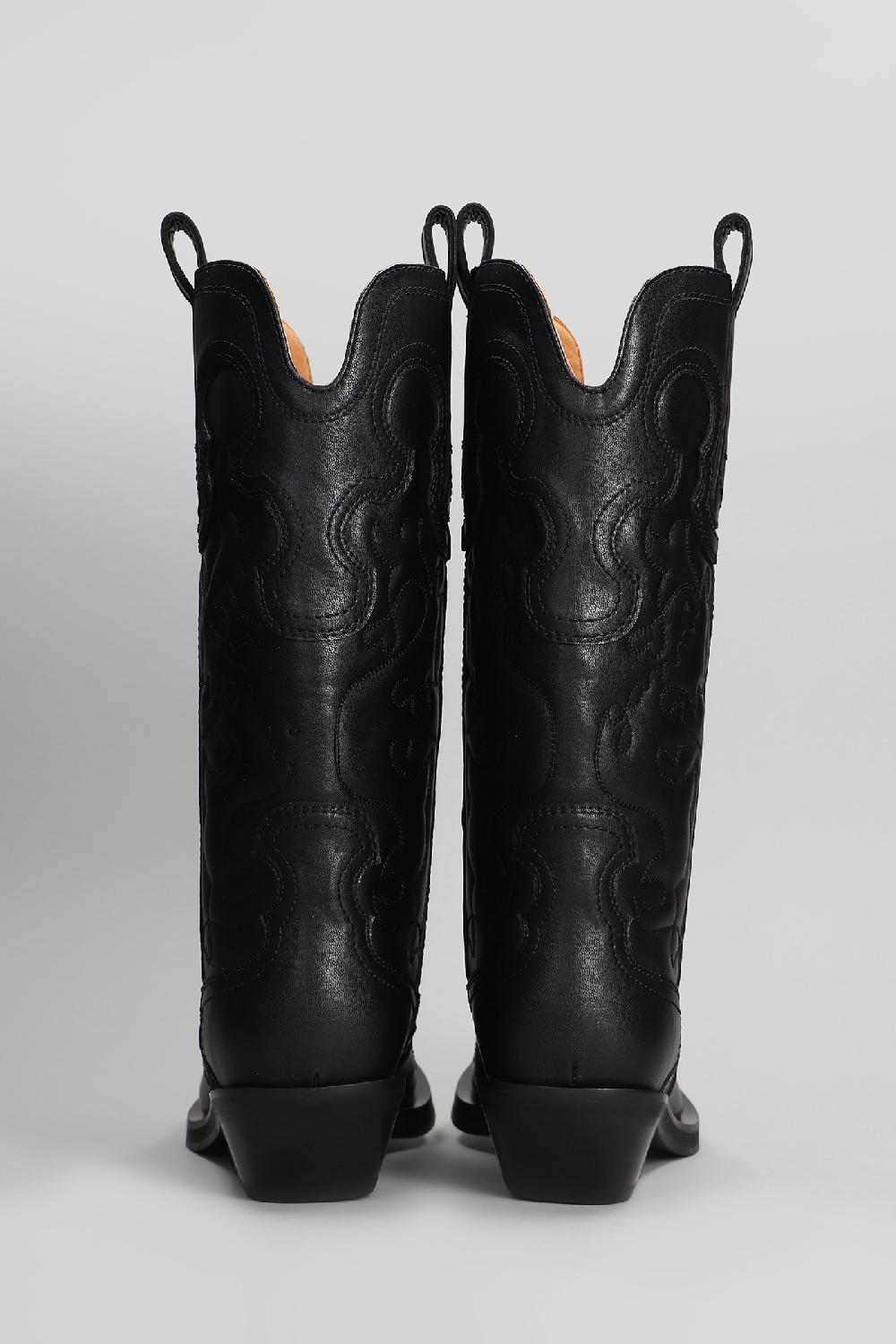 Deliberti Ganni Stivali Texani In Pelle Nera Cod. 409960 - Deliberti The Luxury Shopping