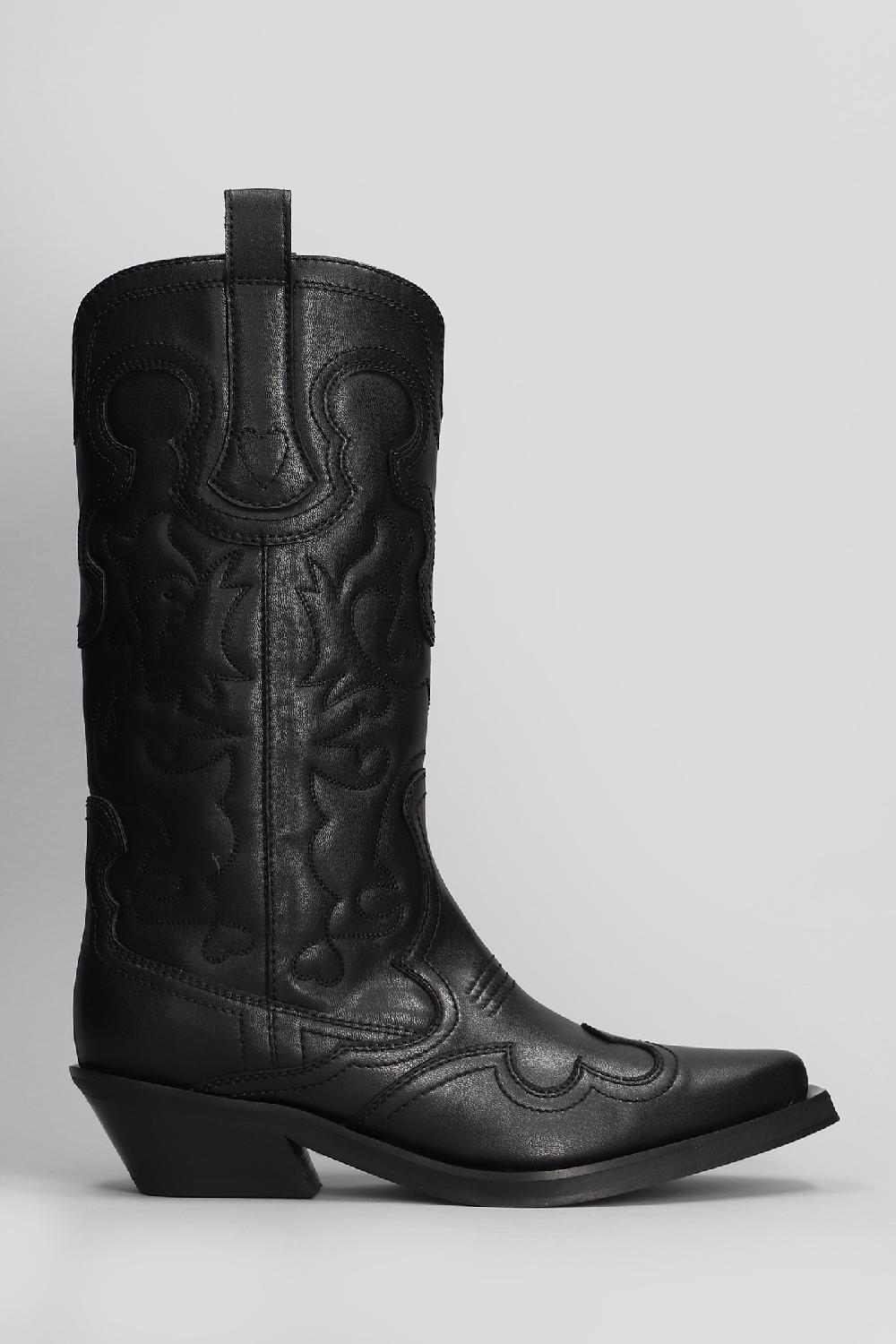 Deliberti Ganni Stivali texani in pelle nera cod. 409960 - Deliberti The Luxury Shopping