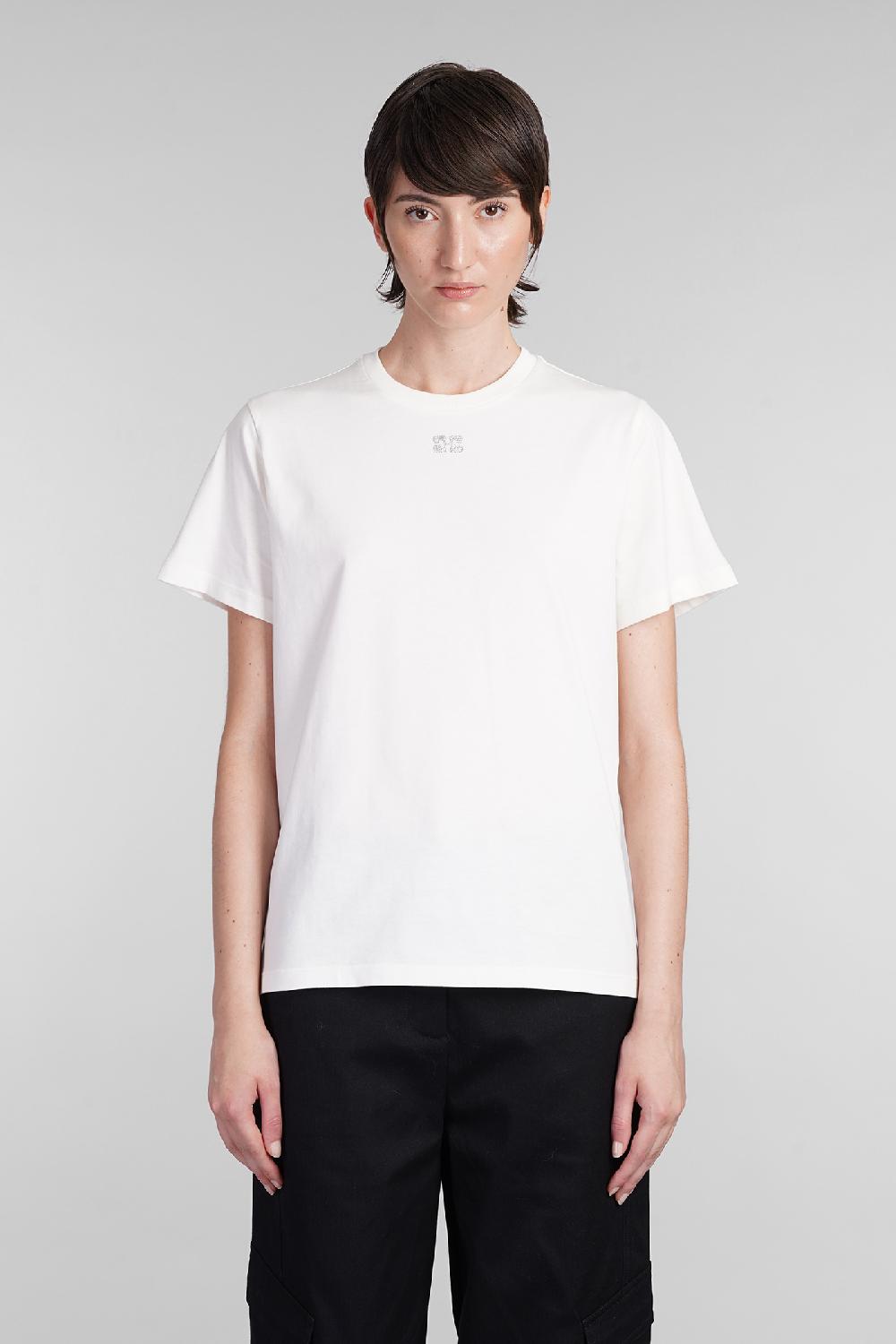 Deliberti Ganni T-shirt in cotone beige cod. 403453 - Deliberti The Luxury Shopping