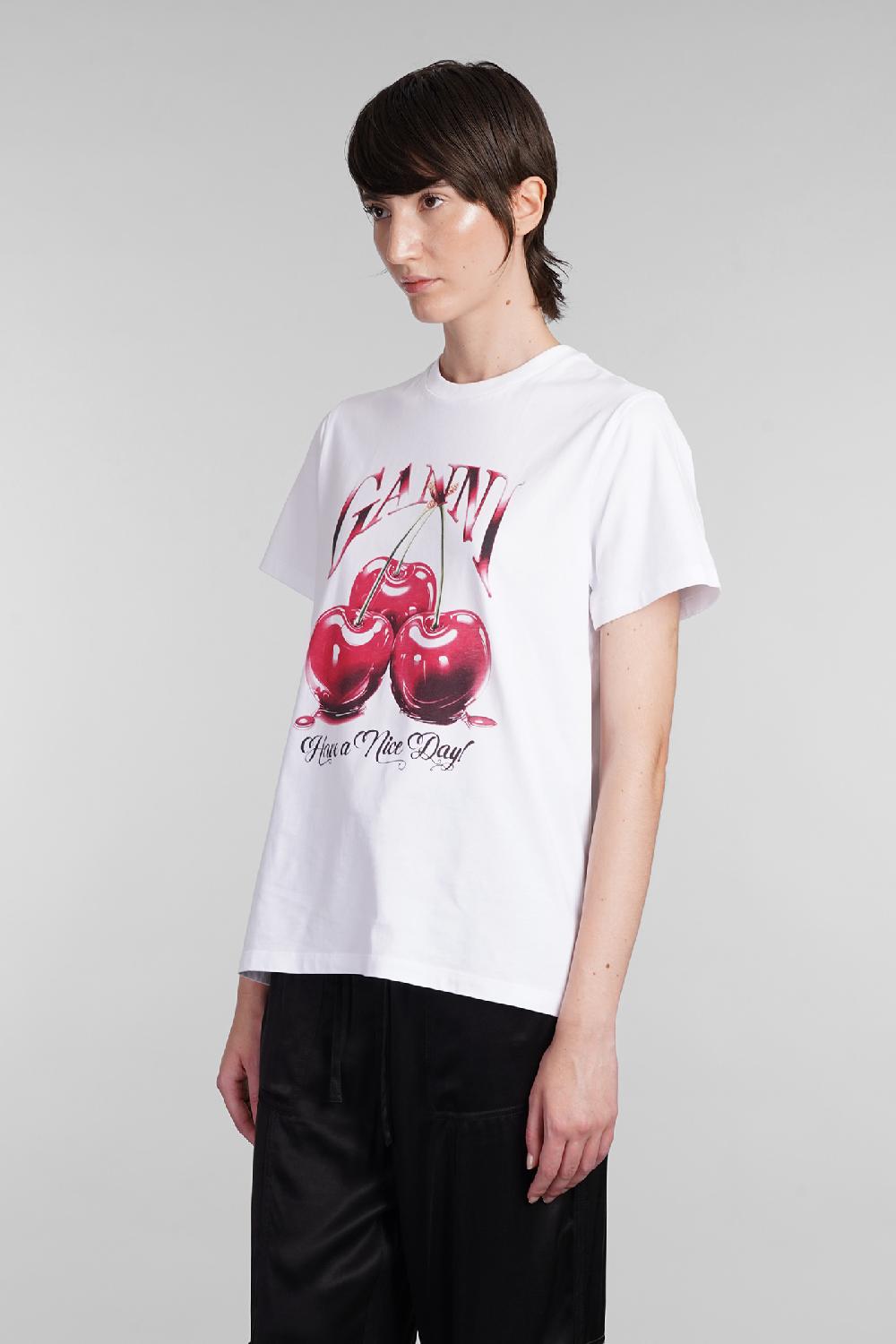 Deliberti Ganni T-shirt In Cotone Bianco Cod. 403422 - Deliberti The Luxury Shopping