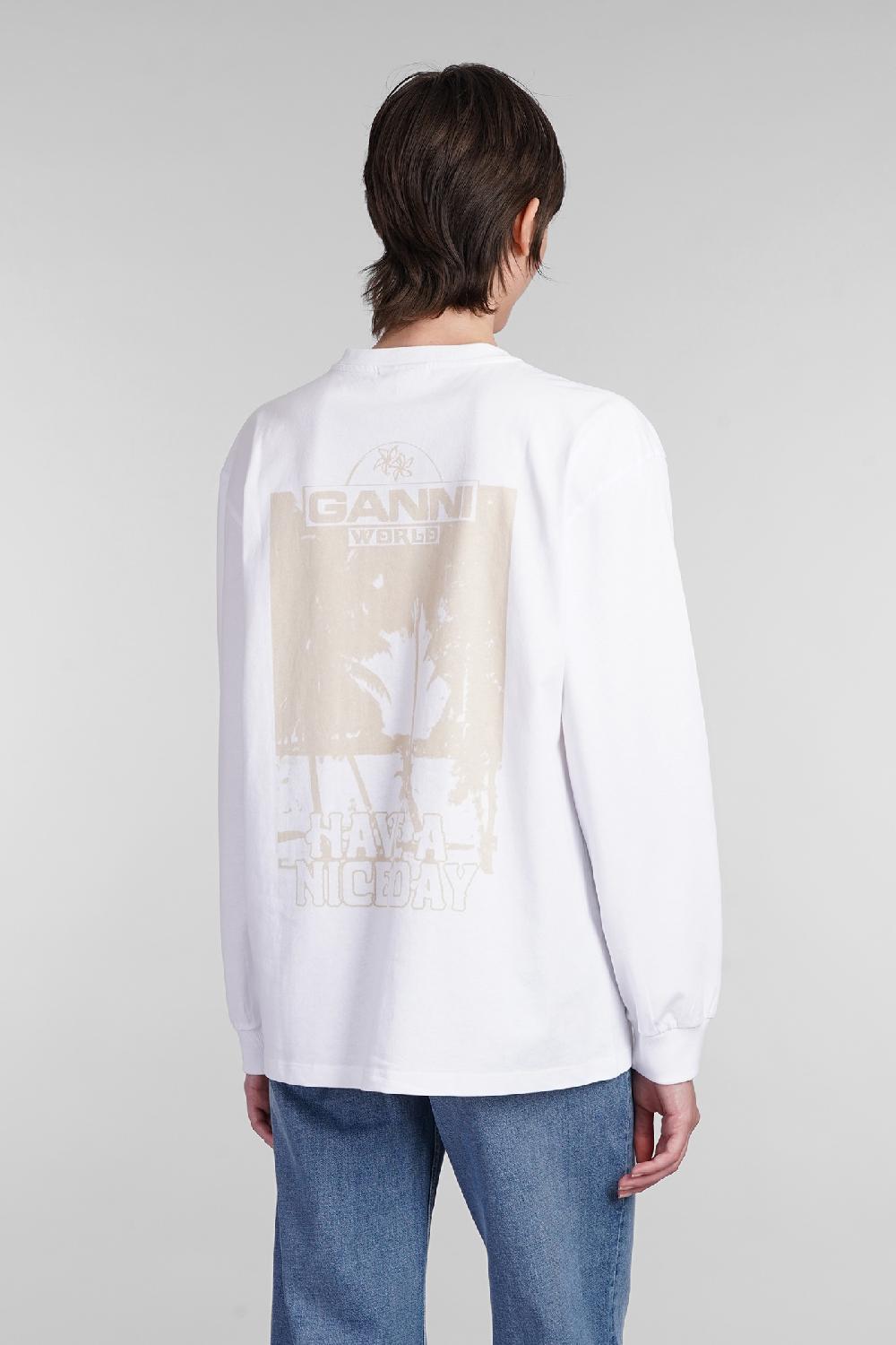 Deliberti Ganni T-shirt In Cotone Bianco Cod. 403456 - Deliberti The Luxury Shopping