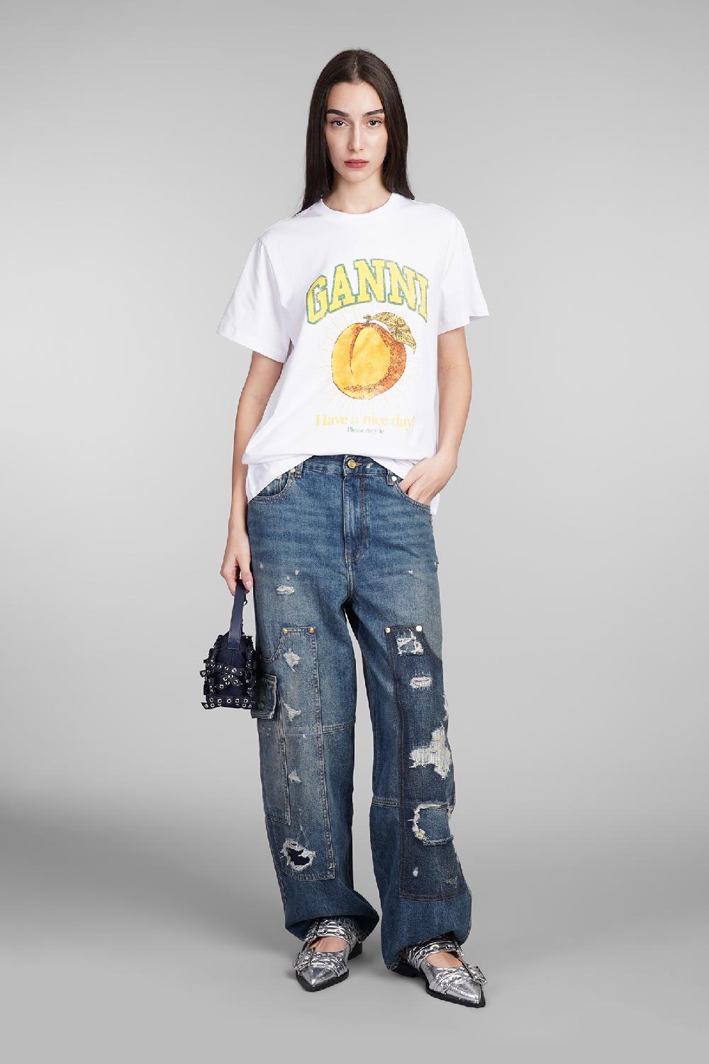 Deliberti Ganni T-shirt In Cotone Bianco Cod. 409915 - Deliberti The Luxury Shopping