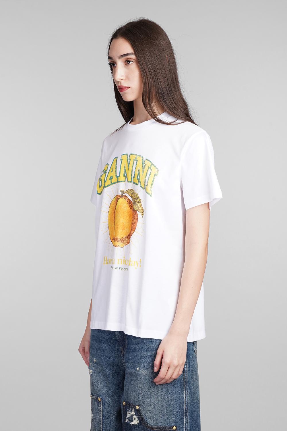 Deliberti Ganni T-shirt In Cotone Bianco Cod. 409915 - Deliberti The Luxury Shopping