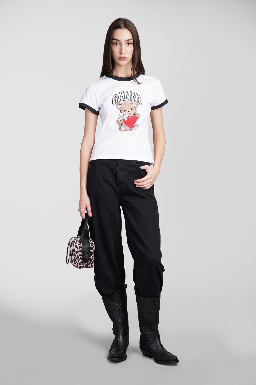 Deliberti Ganni T-shirt In Cotone Bianco Cod. 409917 - Deliberti The Luxury Shopping