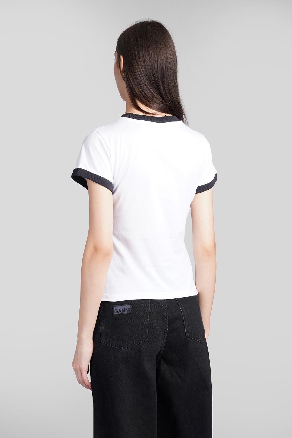 Deliberti Ganni T-shirt In Cotone Bianco Cod. 409917 - Deliberti The Luxury Shopping