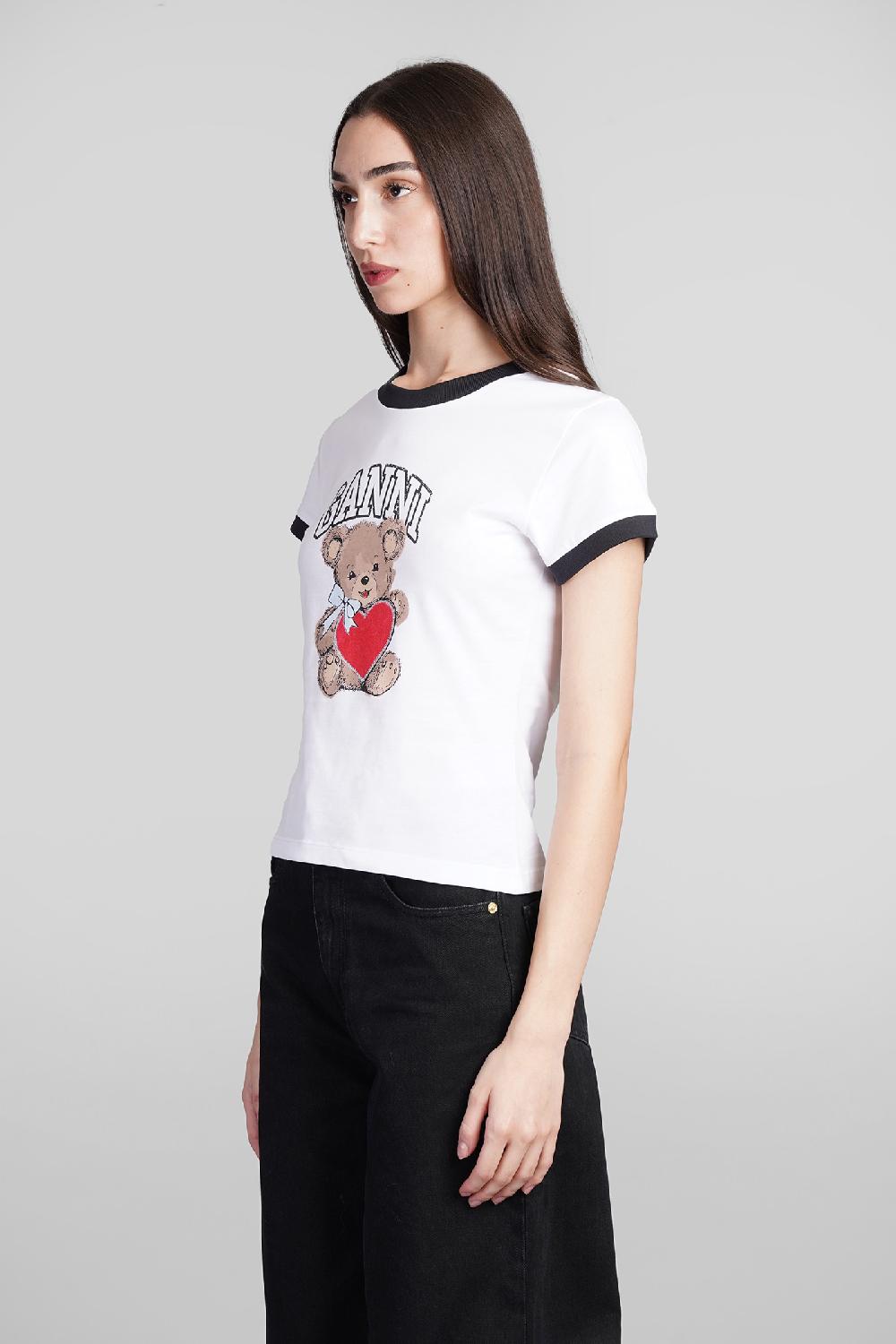 Deliberti Ganni T-shirt In Cotone Bianco Cod. 409917 - Deliberti The Luxury Shopping