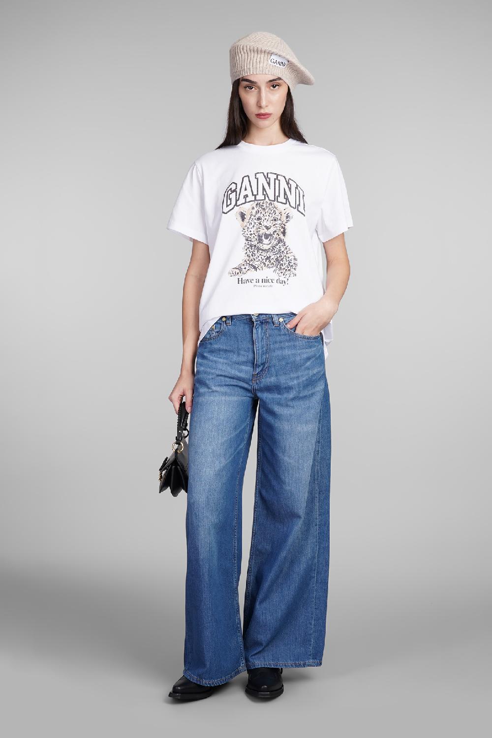 Deliberti Ganni T-shirt In Cotone Bianco Cod. 409918 - Deliberti The Luxury Shopping