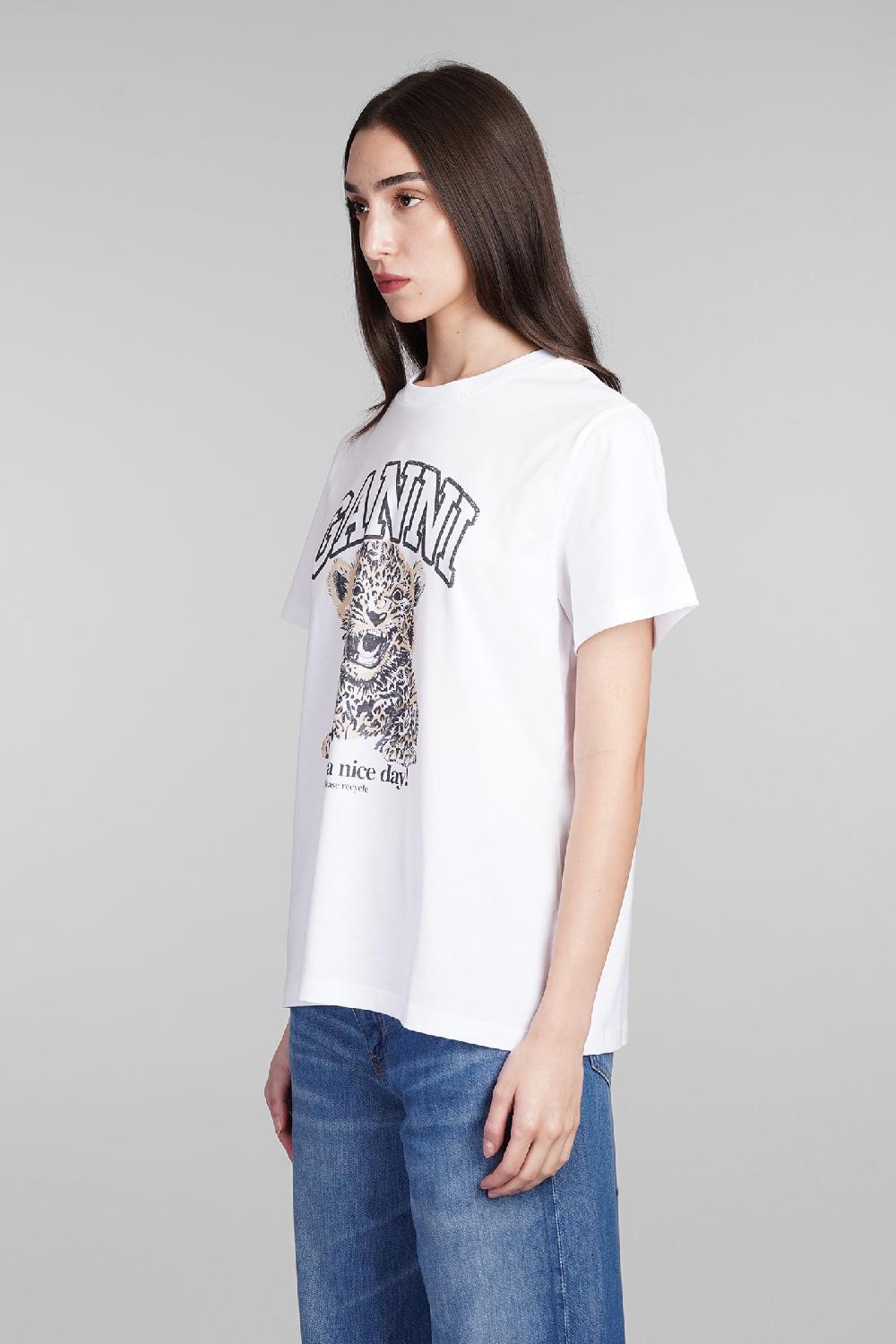 Deliberti Ganni T-shirt In Cotone Bianco Cod. 409918 - Deliberti The Luxury Shopping