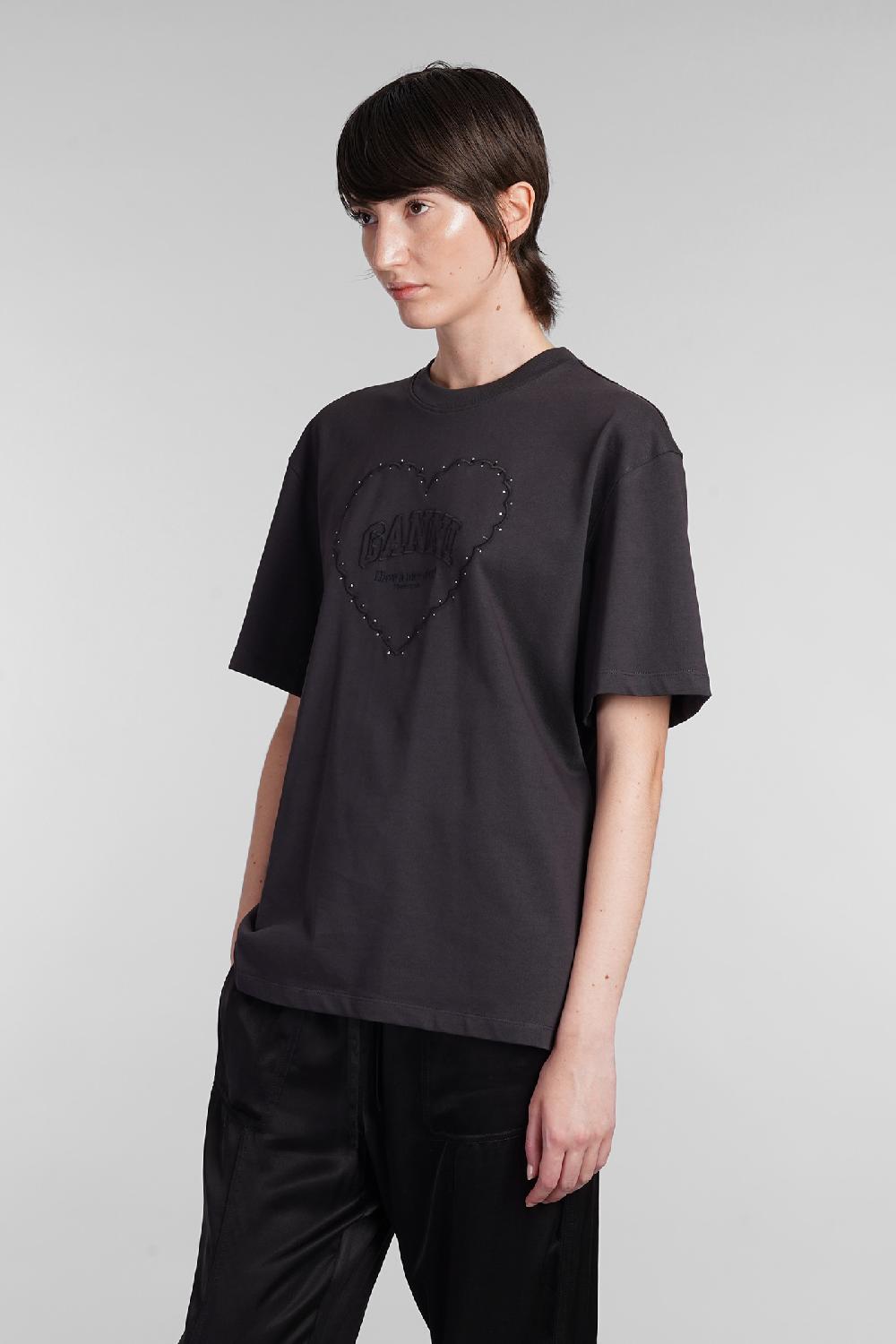 Deliberti Ganni T-shirt In Cotone Nero Cod. 403425 - Deliberti The Luxury Shopping