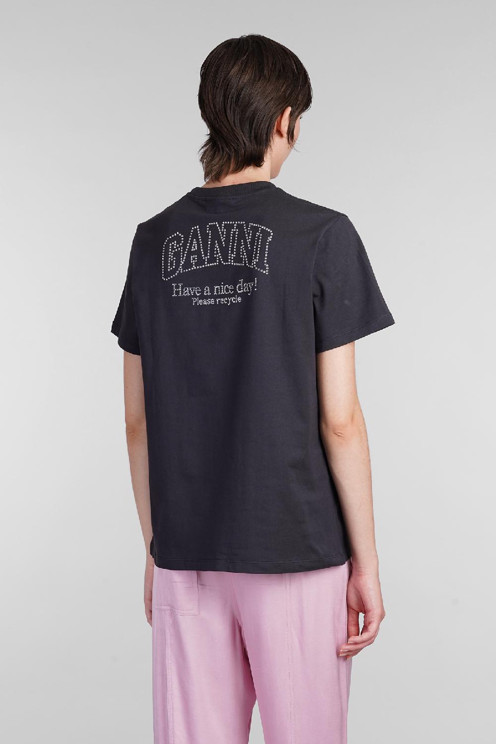 Deliberti Ganni T-shirt In Cotone Nero Cod. 403454 - Deliberti The Luxury Shopping