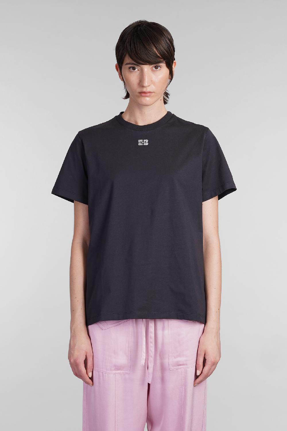 Deliberti Ganni T-shirt in cotone nero cod. 403454 - Deliberti The Luxury Shopping