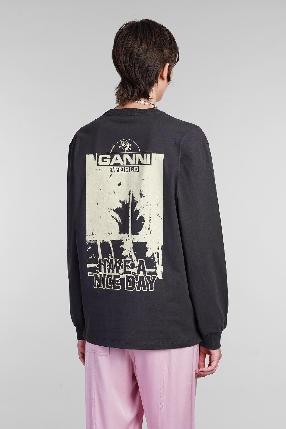 Deliberti Ganni T-shirt In Cotone Nero Cod. 403455 - Deliberti The Luxury Shopping