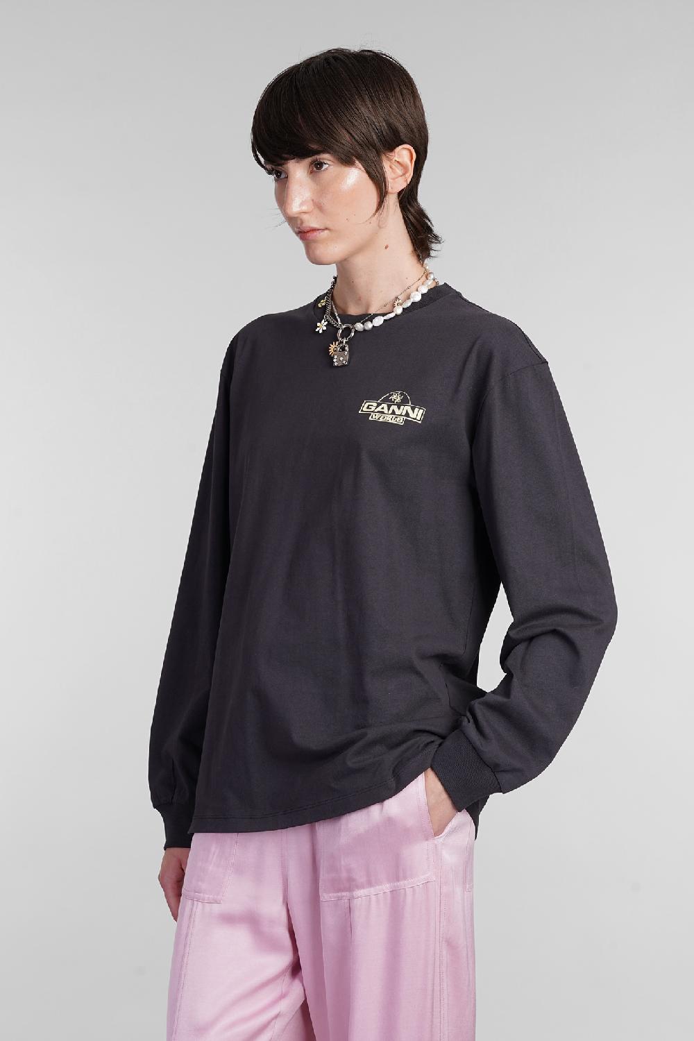 Deliberti Ganni T-shirt In Cotone Nero Cod. 403455 - Deliberti The Luxury Shopping