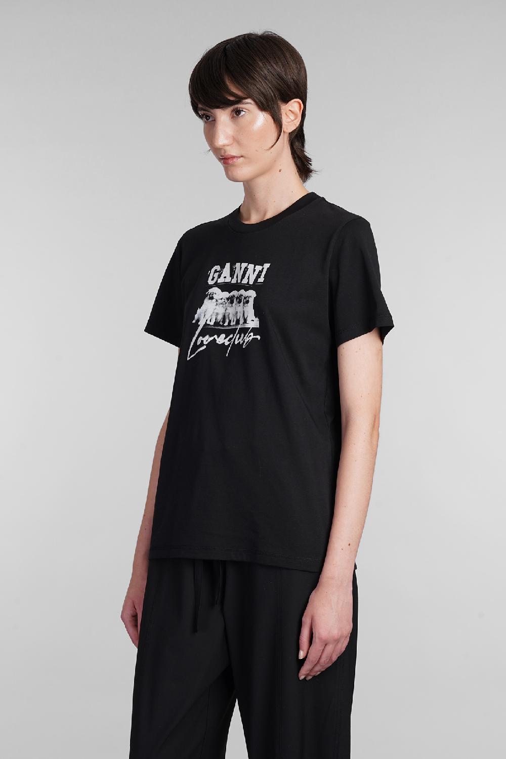 Deliberti Ganni T-shirt In Cotone Nero Cod. 403458 - Deliberti The Luxury Shopping