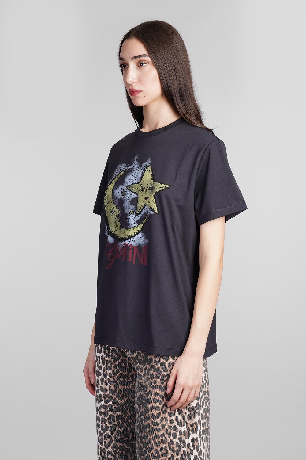 Deliberti Ganni T-shirt In Cotone Nero Cod. 409916 - Deliberti The Luxury Shopping