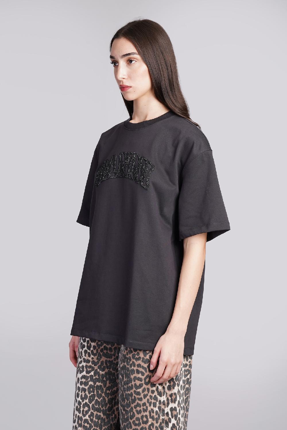 Deliberti Ganni T-shirt In Cotone Nero Cod. 409921 - Deliberti The Luxury Shopping