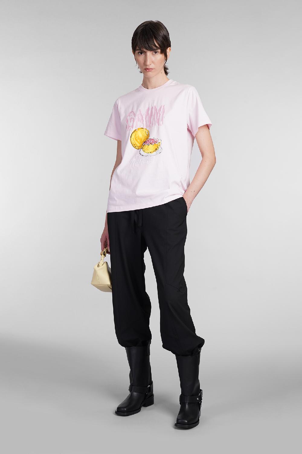 Deliberti Ganni T-shirt In Cotone Rosa Cod. 403423 - Deliberti The Luxury Shopping
