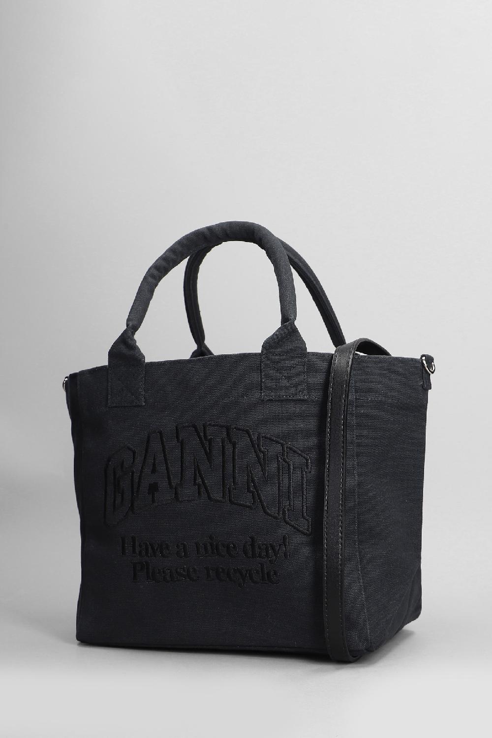 Deliberti Ganni Tote In Cotone Nero Cod. 403483 - Deliberti The Luxury Shopping