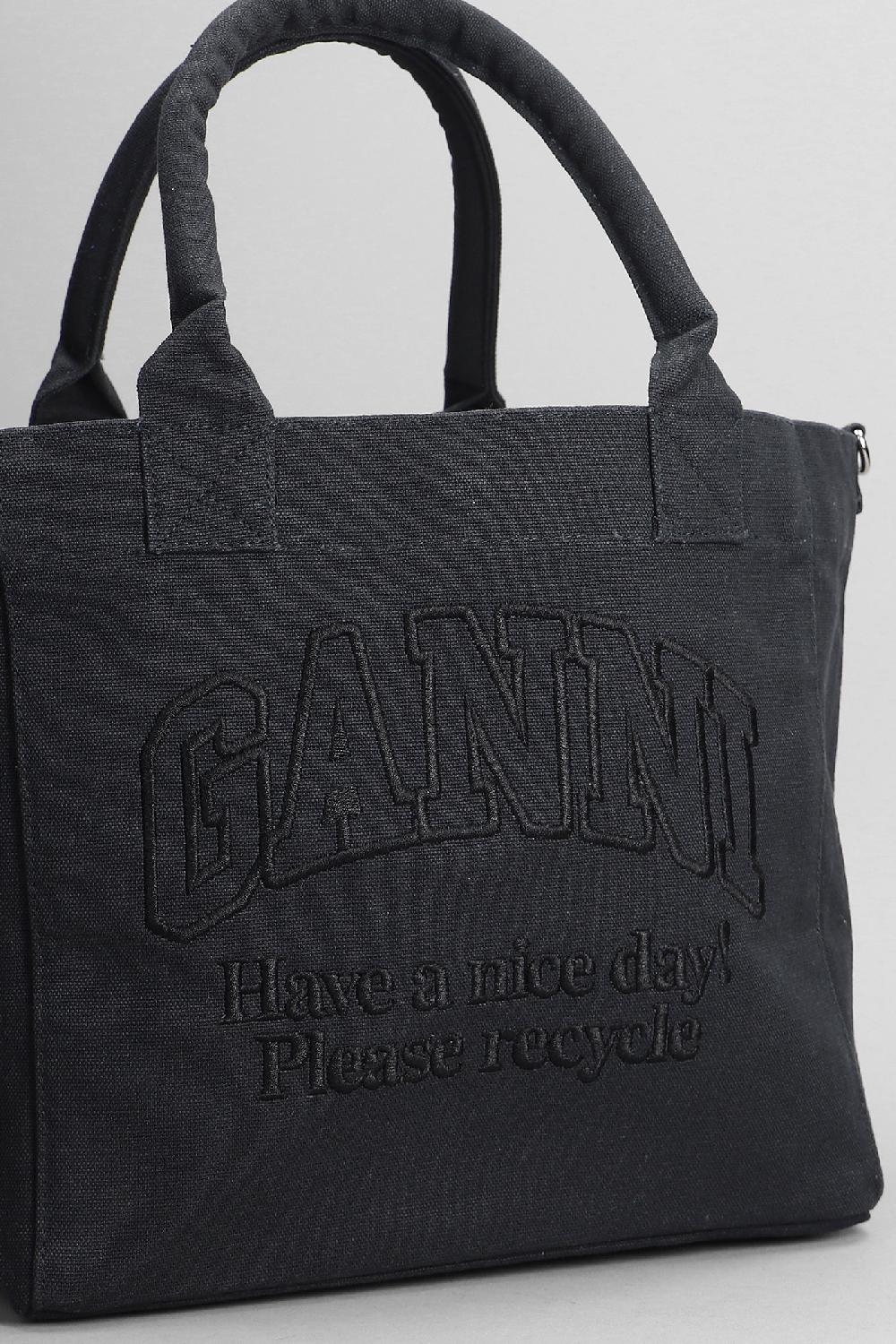 Deliberti Ganni Tote In Cotone Nero Cod. 403483 - Deliberti The Luxury Shopping