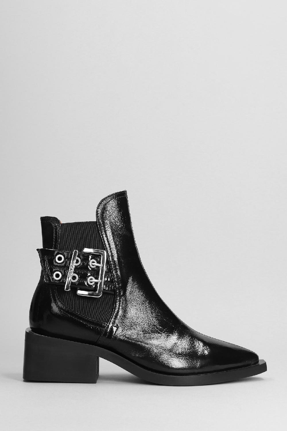 Deliberti Ganni Tronchetti tacco alto in poliestere nero cod. 403462 - Deliberti The Luxury Shopping
