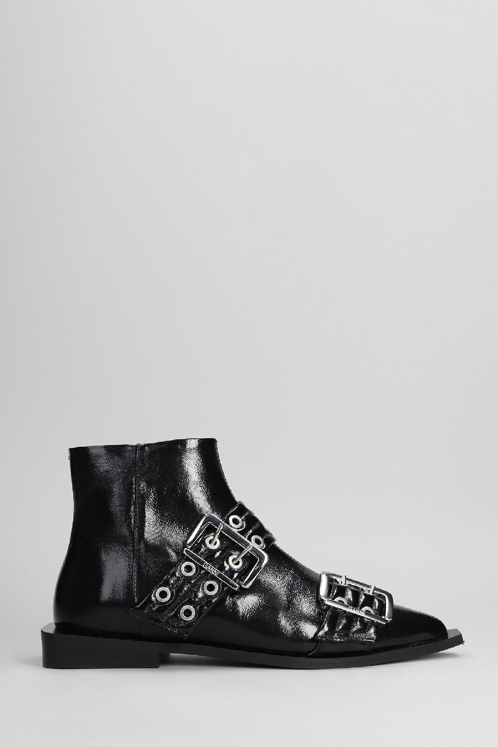 Deliberti Ganni Tronchetti tacco basso in poliestere nero cod. 402393 - Deliberti The Luxury Shopping