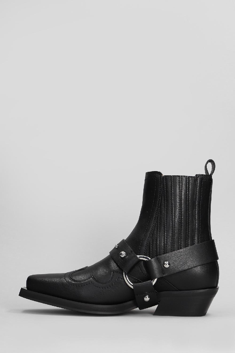 Deliberti Ganni Tronchetti Texani In Pelle Nera Cod. 409938 - Deliberti The Luxury Shopping
