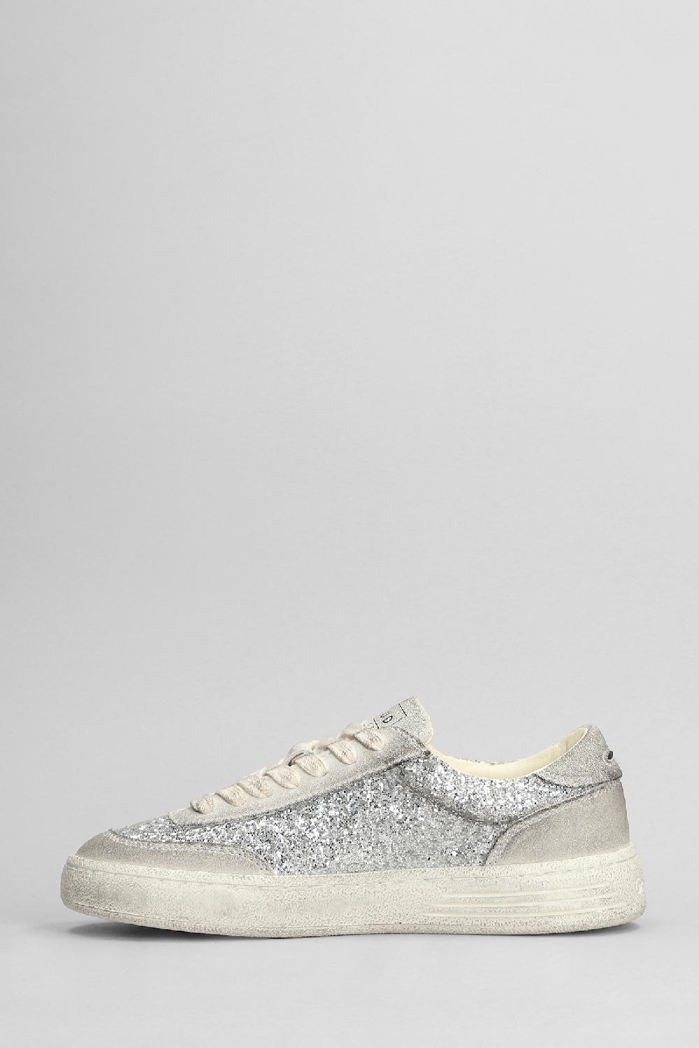 Deliberti Ghoud Sneakers Lido Brushed In Glitter Argento Cod. 409023 - Deliberti The Luxury Shopping
