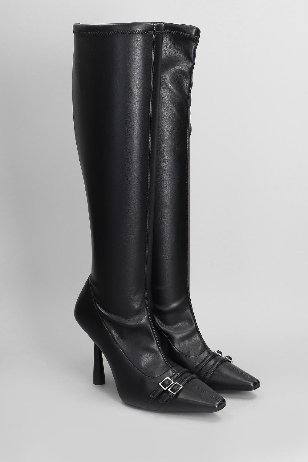 Deliberti Giaborghini Stivali Tacco Alto Edith In Pelle Nera Cod. 403939 - Deliberti The Luxury Shopping