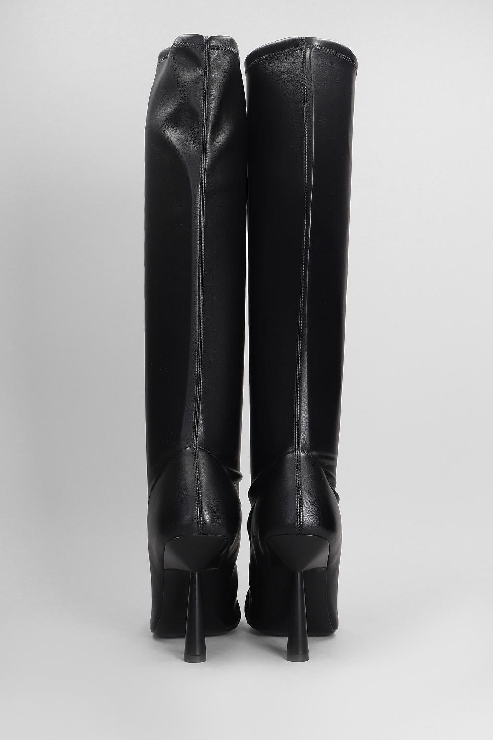 Deliberti Giaborghini Stivali Tacco Alto Edith In Pelle Nera Cod. 403939 - Deliberti The Luxury Shopping