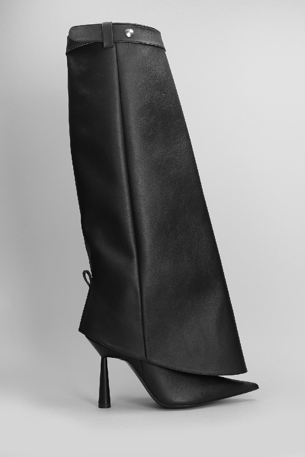 Deliberti Giaborghini Stivali tacco alto florence in pelle nera cod. 403936 - Deliberti The Luxury Shopping