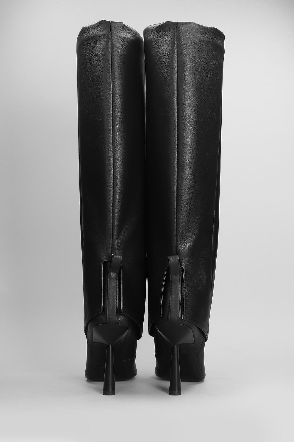 Deliberti Giaborghini Stivali Tacco Alto Ros 31 In Pelle Nera Cod. 403935 - Deliberti The Luxury Shopping