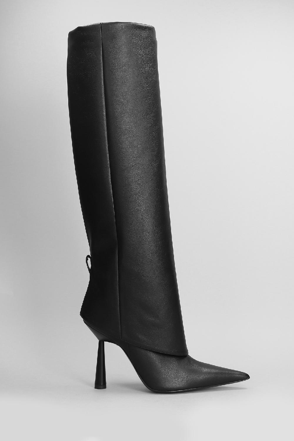 Deliberti Giaborghini Stivali tacco alto ros 31 in pelle nera cod. 403935 - Deliberti The Luxury Shopping