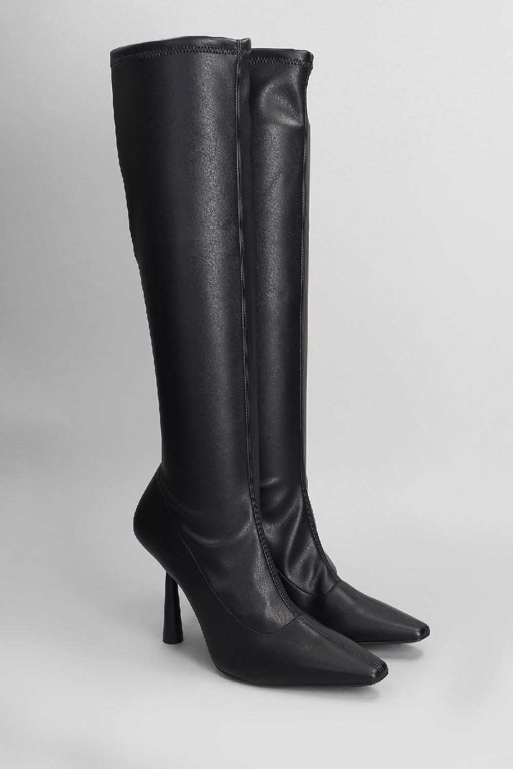 Deliberti Giaborghini Stivali Tacco Alto Ros 8 In Pelle Nera Cod. 403938 - Deliberti The Luxury Shopping