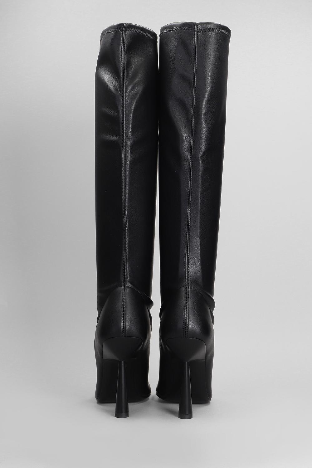 Deliberti Giaborghini Stivali Tacco Alto Ros 8 In Pelle Nera Cod. 403938 - Deliberti The Luxury Shopping