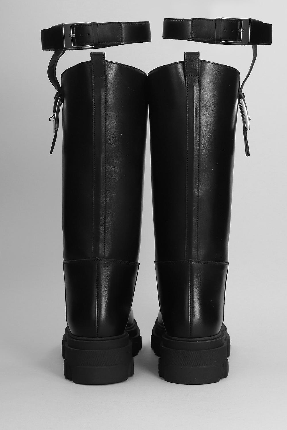 Deliberti Giaborghini Stivali Tacco Basso Themis In Pelle Nera Cod. 403940 - Deliberti The Luxury Shopping