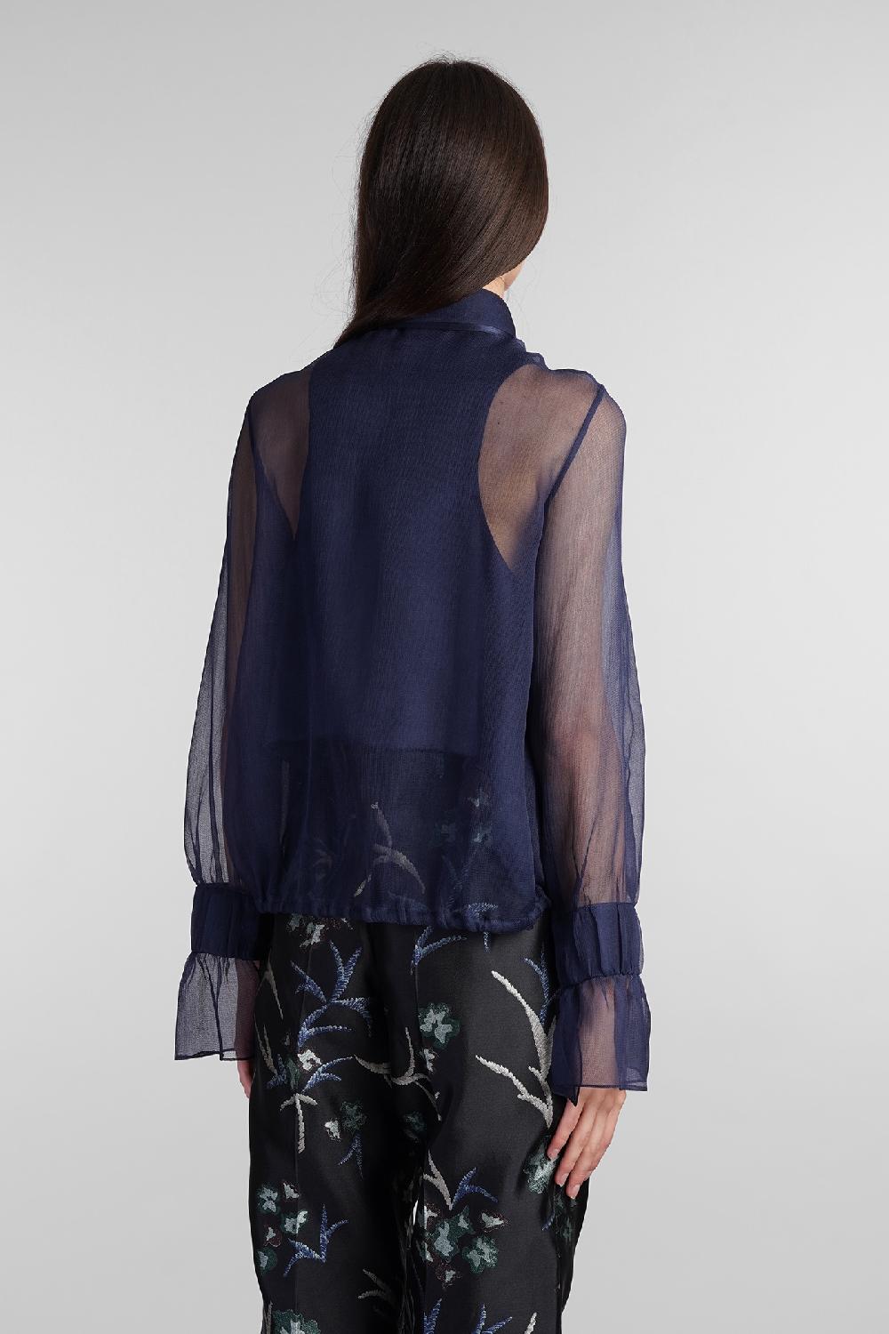 Deliberti Giorgio Armani Camicia In Seta Blu Cod. 407683 - Deliberti The Luxury Shopping