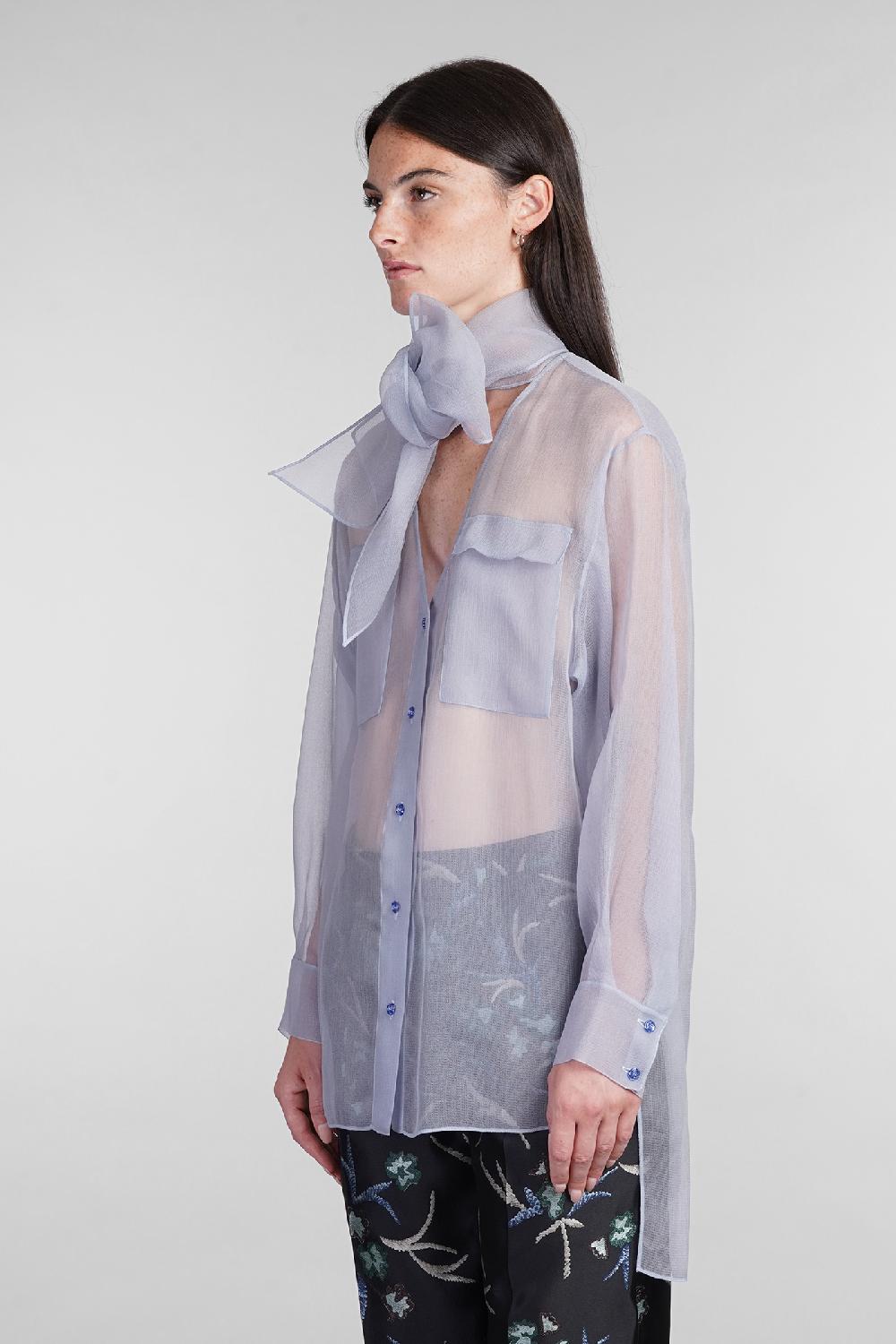 Deliberti Giorgio Armani Camicia In Seta Celeste Cod. 403596 - Deliberti The Luxury Shopping