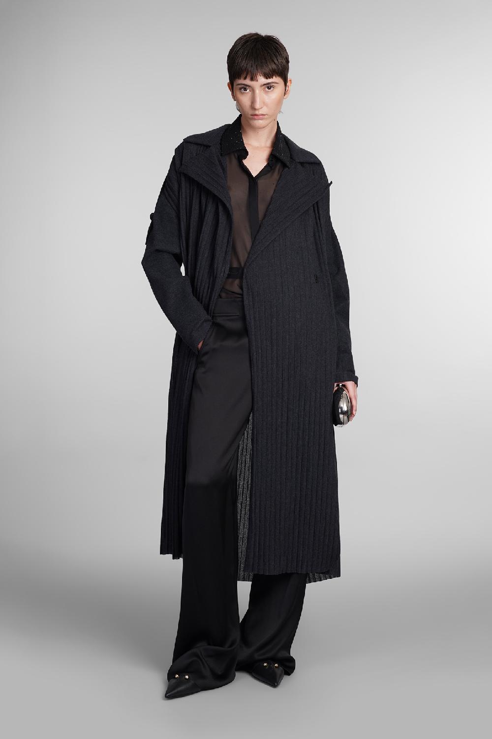 Deliberti Giorgio Armani Trench In Lana Grigia Cod. 403592 - Deliberti The Luxury Shopping