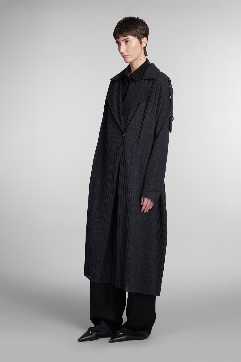 Deliberti Giorgio Armani Trench In Lana Grigia Cod. 403592 - Deliberti The Luxury Shopping