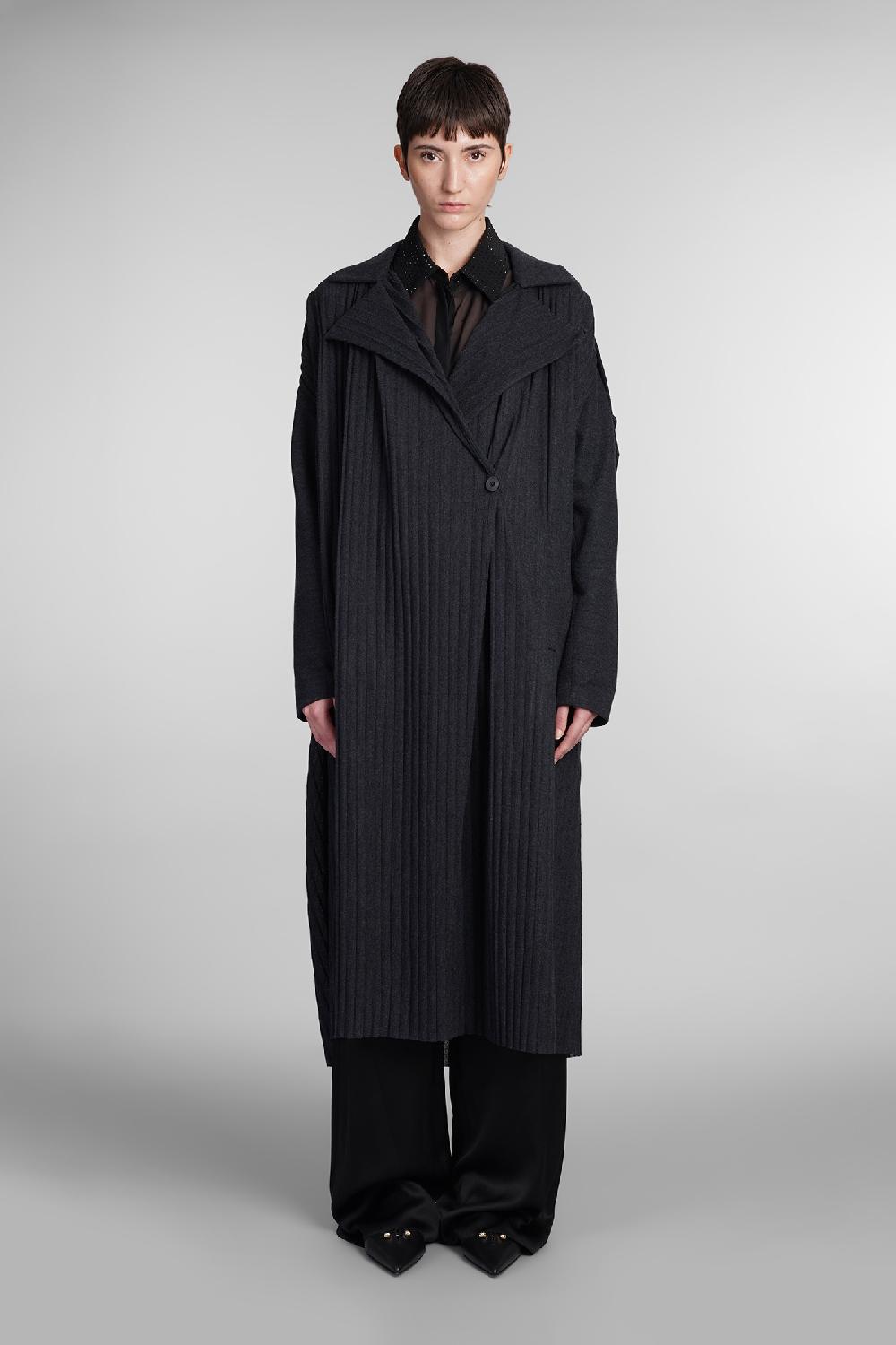 Deliberti Giorgio Armani Trench in lana grigia cod. 403592 - Deliberti The Luxury Shopping
