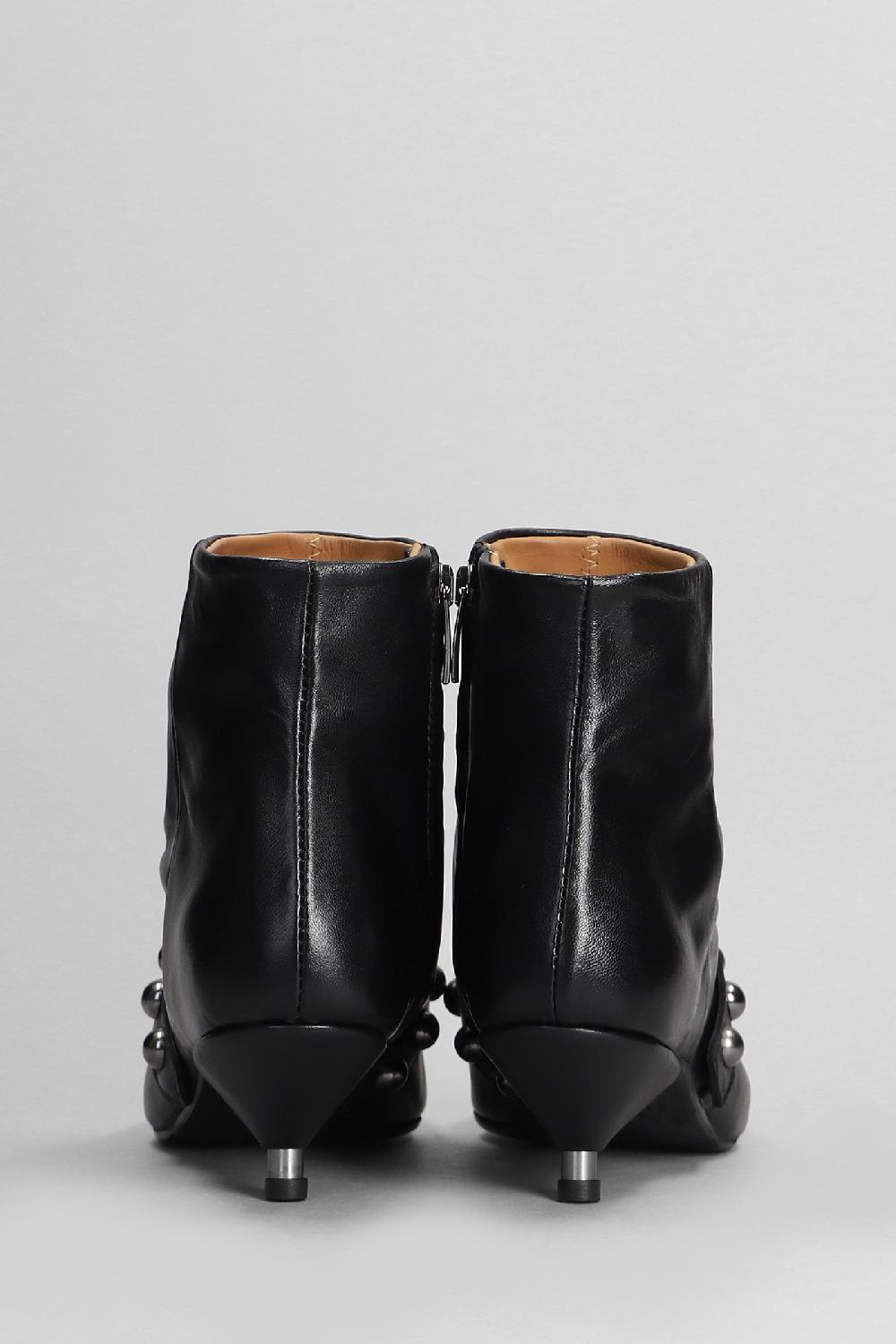Deliberti Gisel Moire Tronchetti Tacco Alto Niara In Pelle Nera Cod. 404220 - Deliberti The Luxury Shopping
