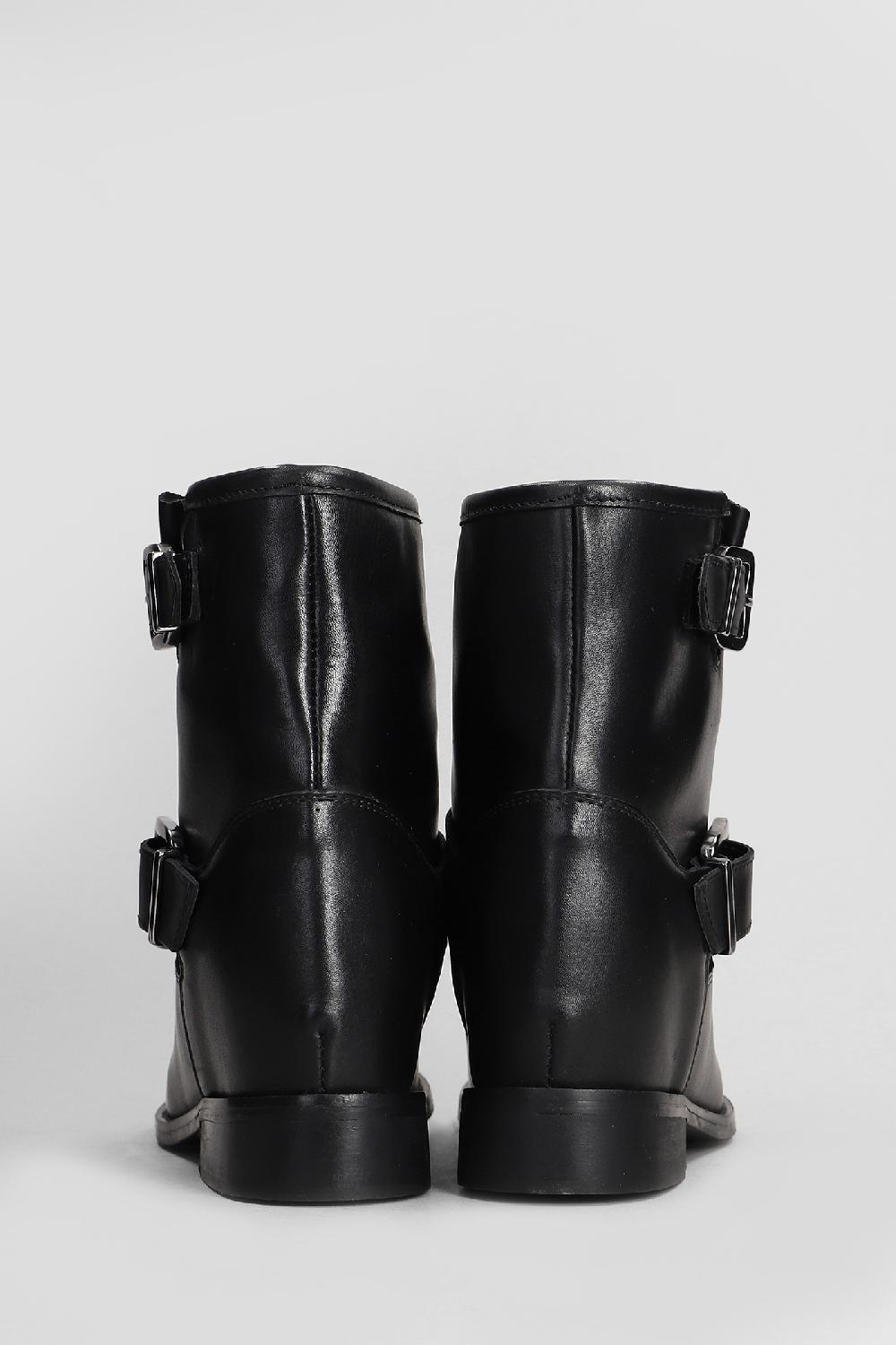 Deliberti Gisel Moire Tronchetto Zeppa Interna Diletta In Pelle Nera Cod. 409180 - Deliberti The Luxury Shopping