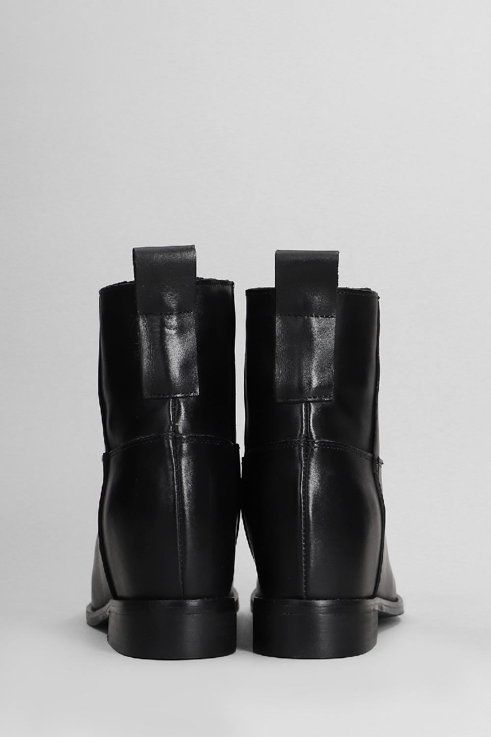 Deliberti Gisel Moire Tronchetto Zeppa Interna Grace In Pelle Nera Cod. 409181 - Deliberti The Luxury Shopping