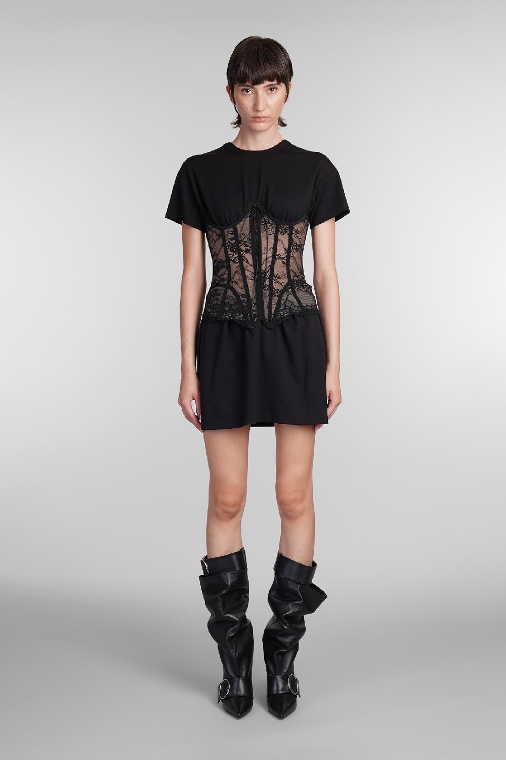 Deliberti Giuseppe di Morabito Abito in cotone nero cod. 405029 - Deliberti The Luxury Shopping