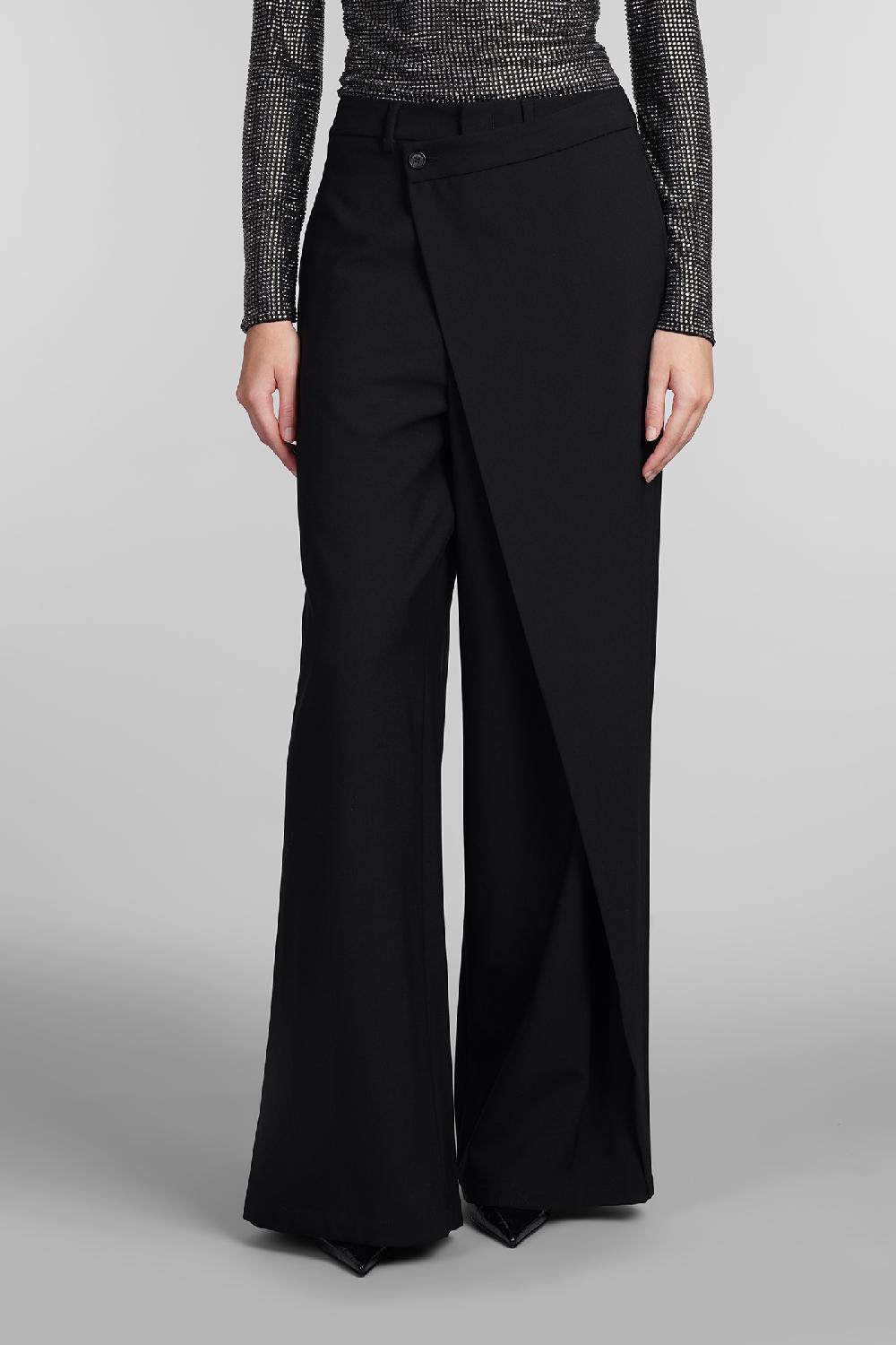 Deliberti Giuseppe di Morabito Pantalone in lana nera cod. 407962 - Deliberti The Luxury Shopping