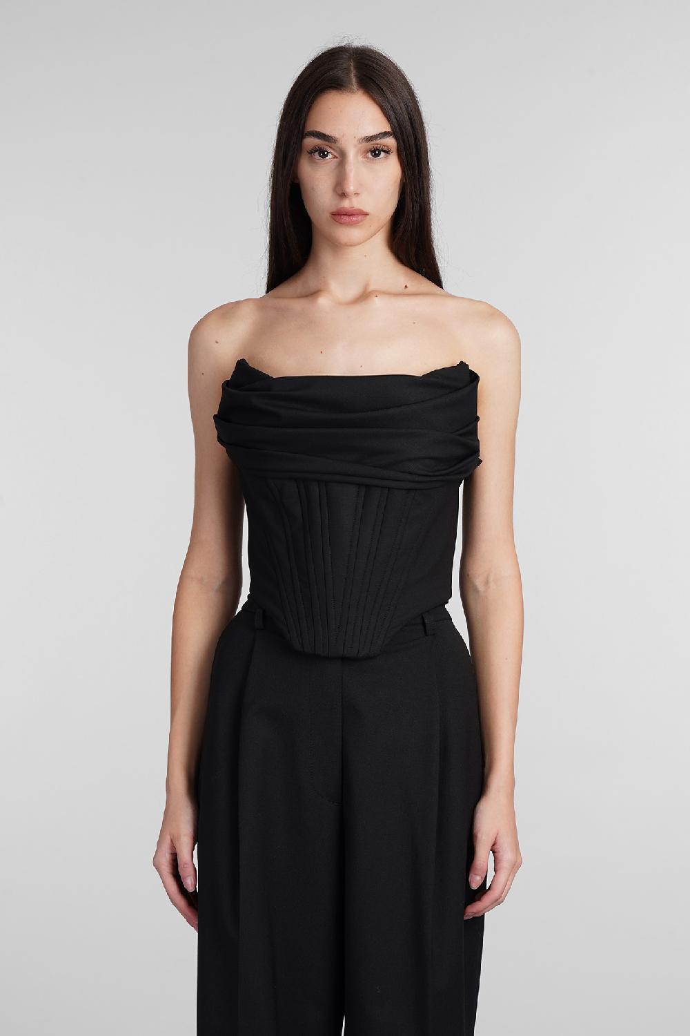 Deliberti Giuseppe di Morabito Topwear in lana nera cod. 409036 - Deliberti The Luxury Shopping