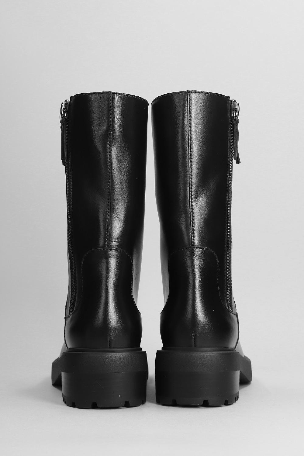 Deliberti Giuseppe Zanotti Anfibi Foustine In Pelle Nera Cod. 403355 - Deliberti The Luxury Shopping
