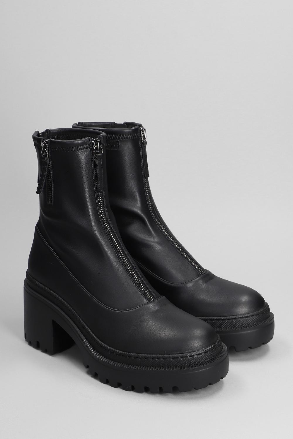 Deliberti Giuseppe Zanotti Anfibi Martini In Pelle Nera Cod. 402241 - Deliberti The Luxury Shopping